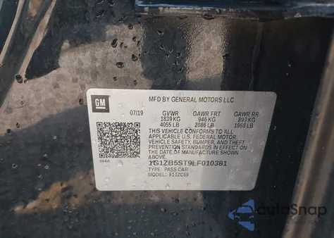 2020 Chevrolet Malibu Fwd Ls from USA, damaged, VIN 1G1ZB5ST9LF010381